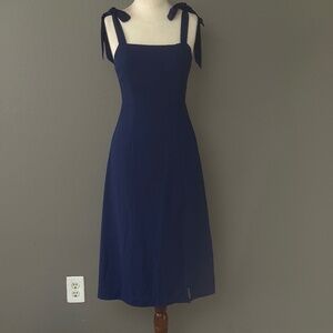 Petal & Pup NWT Navy Blue Midi Laurel A line Dress Sz 4 US wedding guest